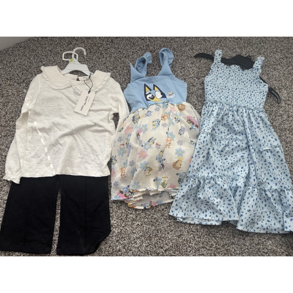 Girls Size 4/4T Clothing Lot NWT Bluey Epic Threads Miles the Label 4 Pc Bundle